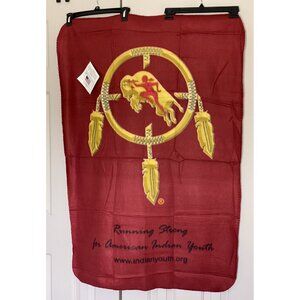 Running Strong for American Indian Youth 33x48.5 Fleece Throw Blanket New NWT